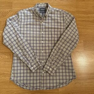 Bonobos Shirt Men's‎ Large Tailored Slim Fit Multicolor Plaid Long Sleeve Preppy